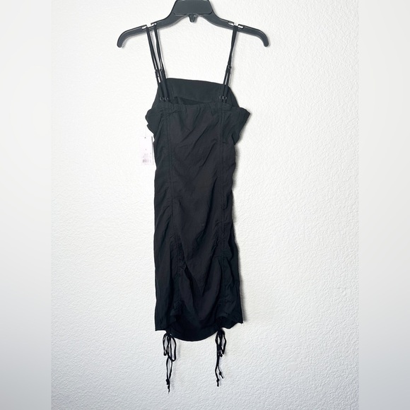 NWT Wild Fable Black Sleeveless Cut Out Ruched Front Bodycon Dress - Picture 2 of 3